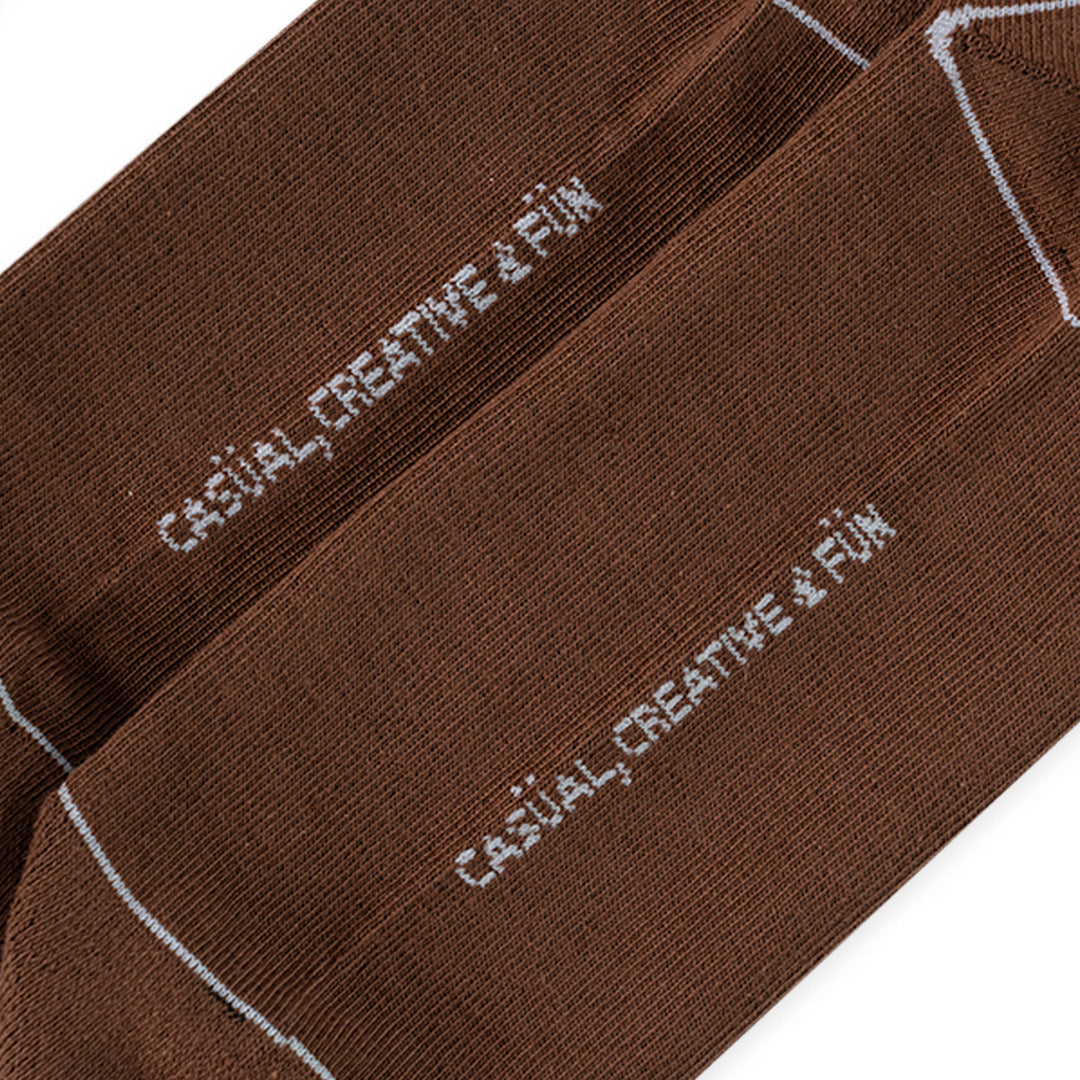 Basic brown mid-calf stitches