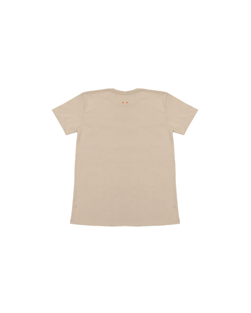 Jüdiz basic t-shirt for women in sand color