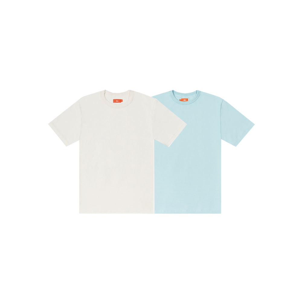 DUOPACK CAMISETAS BÁSICAS PARA HOMBRE MARFIL Y AZUL