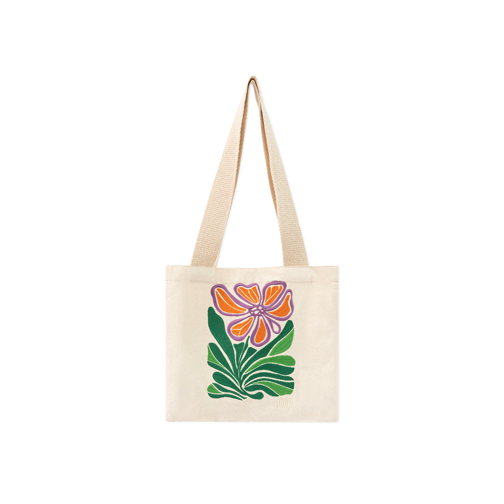 TOTE BAG PEQUEÑA FLOR BORDADA