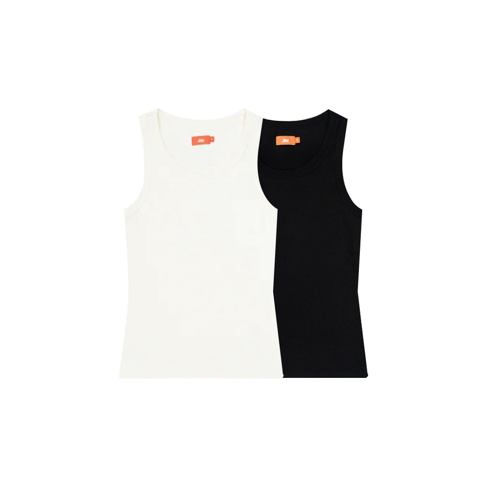 DUOPACK TANK TOP BÁSICA PARA MUJER NEGRO Y MARFIL
