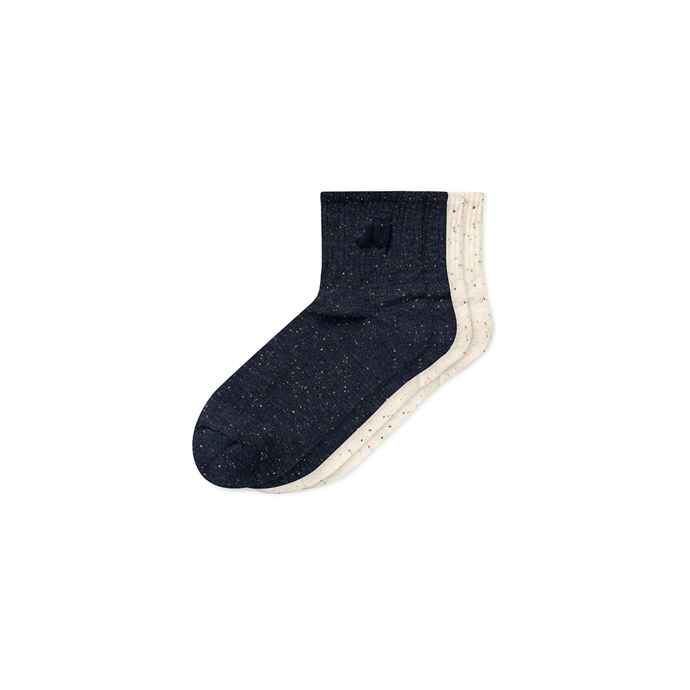 PACK MEDIAS TOBILLERAS PRINTS BEIGE Y AZUL