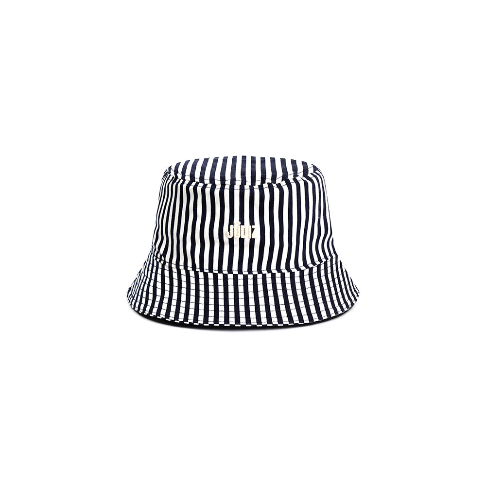 BUCKET HAT DRILL RAYAS AZULES