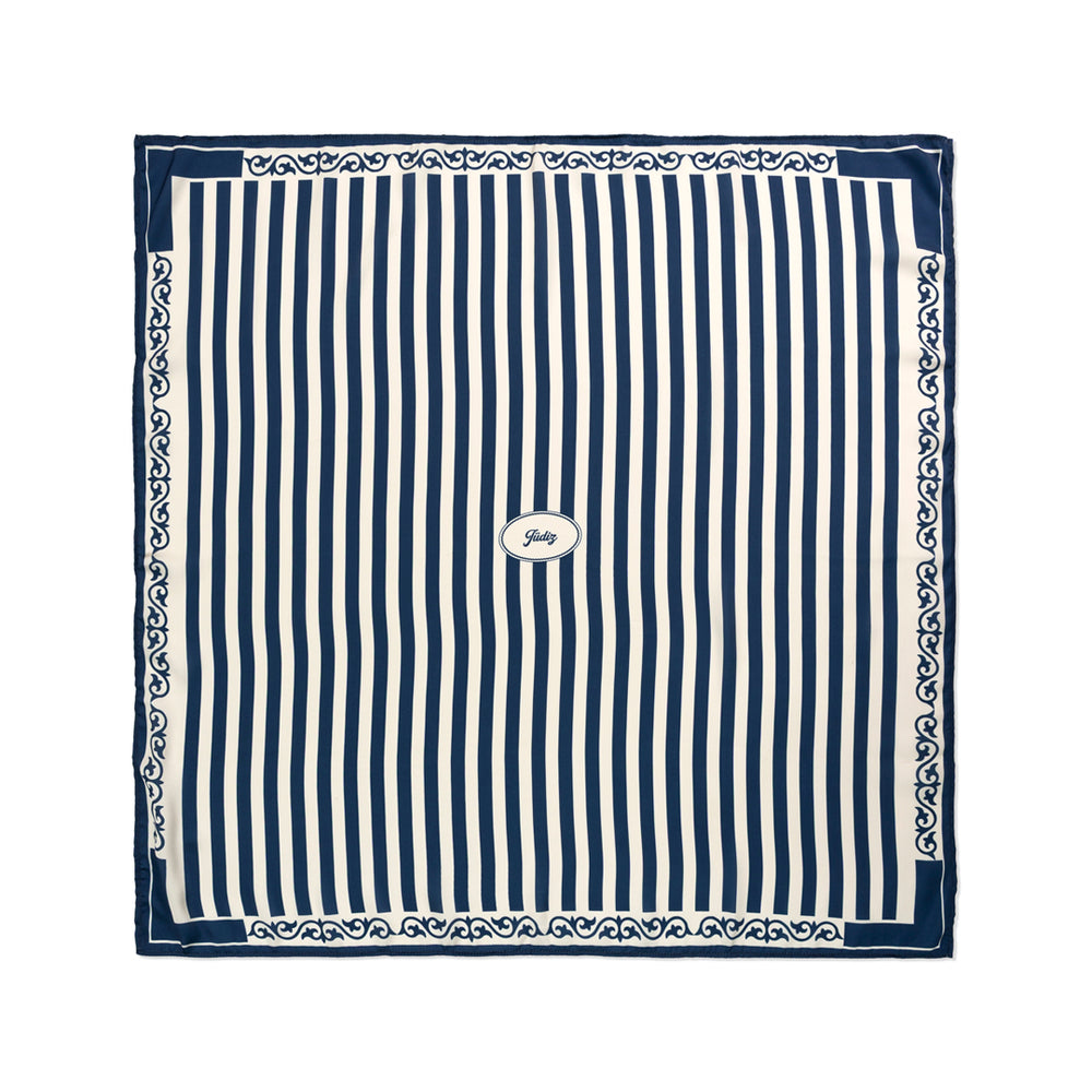 PAÑUELO ESTAMPADO RAYAS AZULES